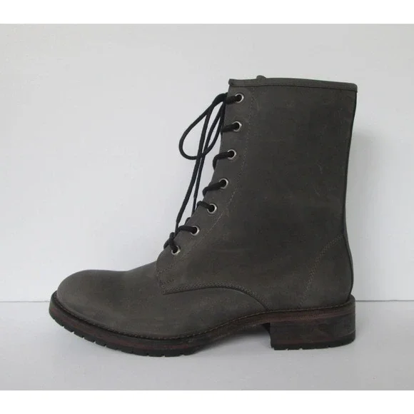 Wolverine Womens Genuine Gray Leather Paddock Riding Style Lace Up Boots 7 M - Picture 2 of 5